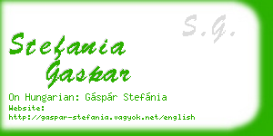 stefania gaspar business card