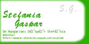 stefania gaspar business card